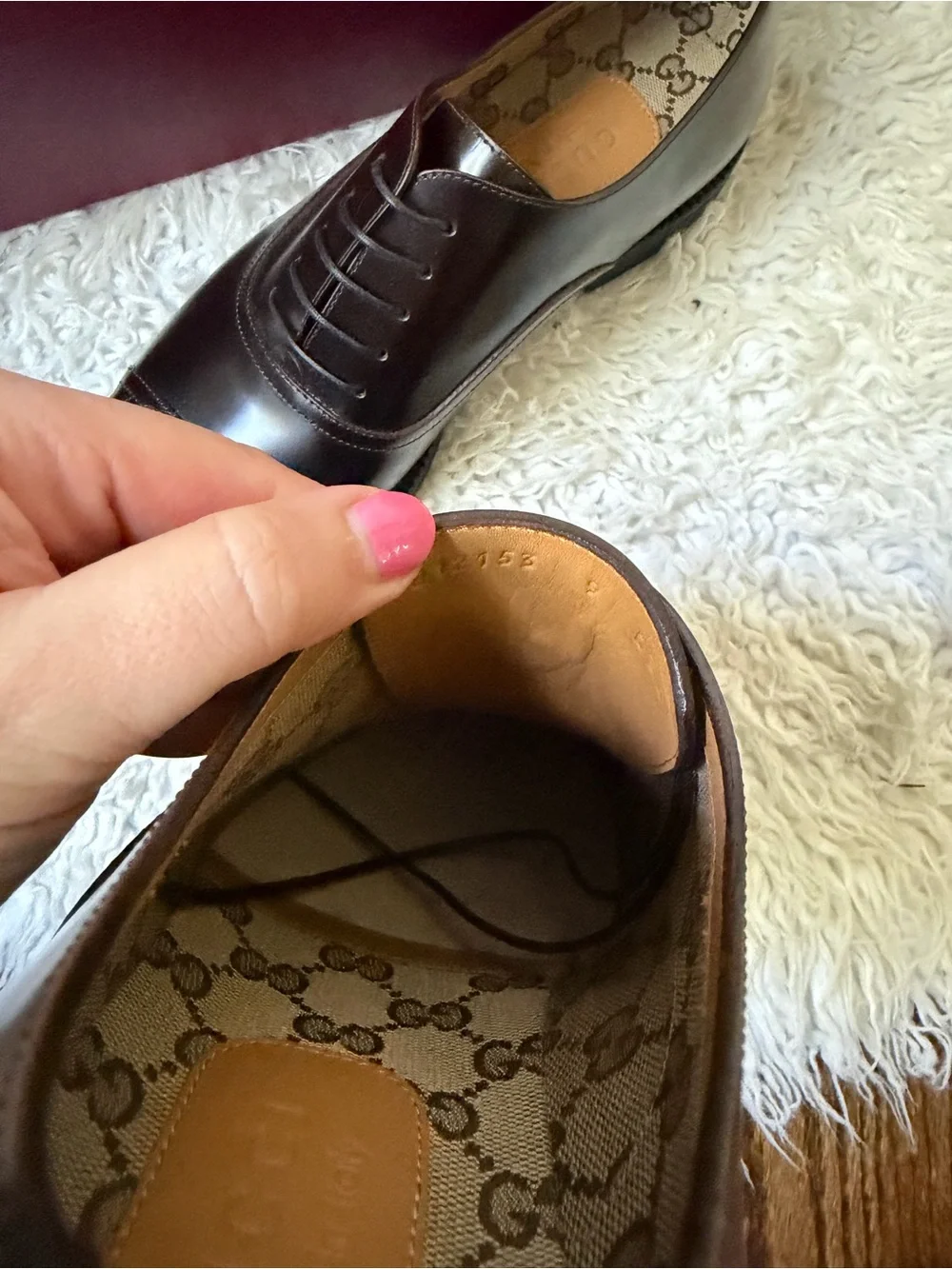 GUCCI Luxury Brown Derby Cap Toe Formal Shoes